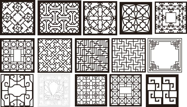镂空花纹矢量花图片