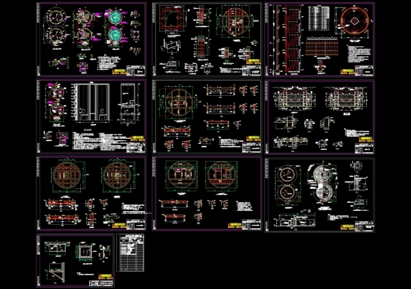 灰库土建施工全套图CAD机械图纸