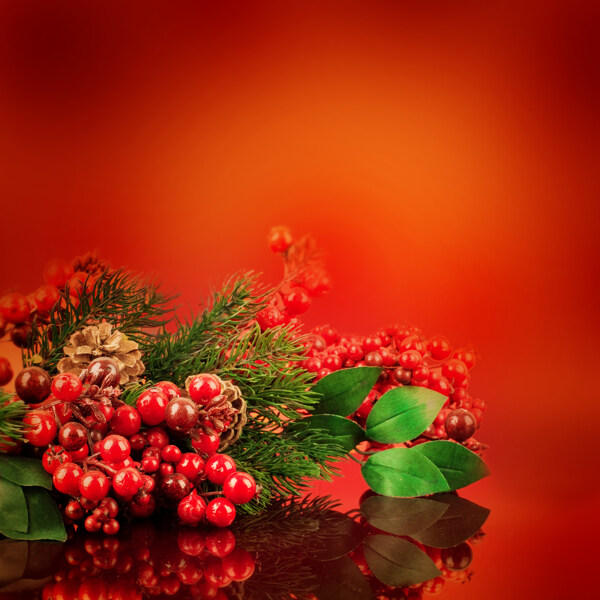 红色圣诞背景图片