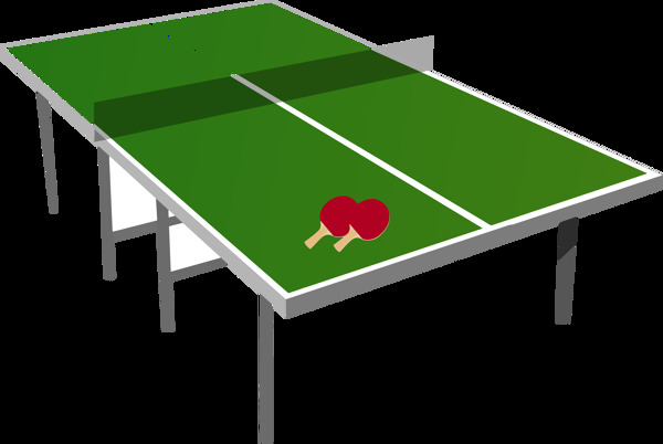 绿色乒乓球桌子免抠png透明素材