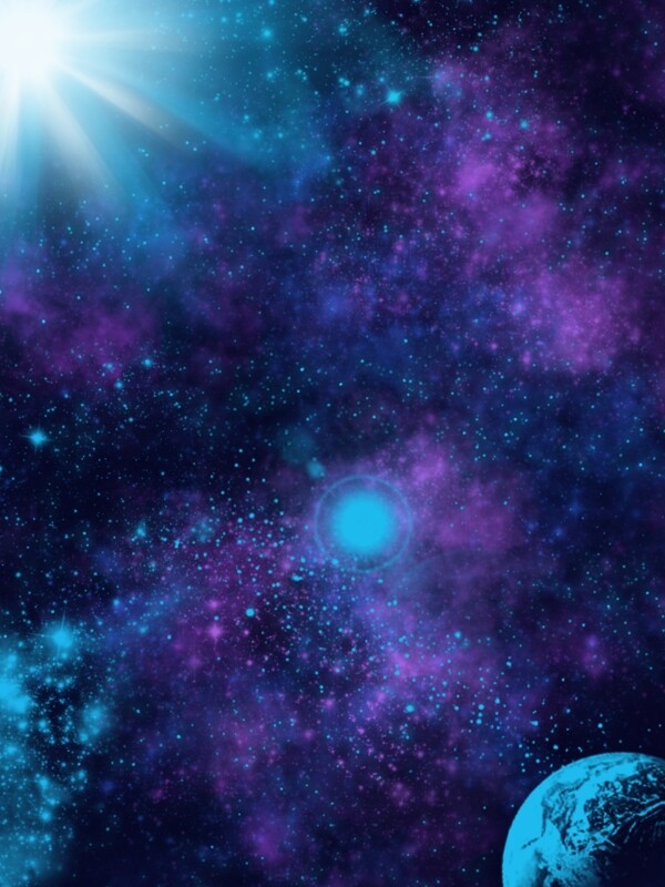 蓝紫色宇宙星空背景