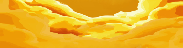 手绘黄色云彩背景素材