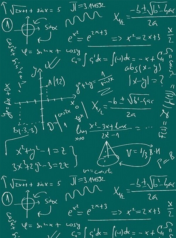 黑板粉笔数学公式背景