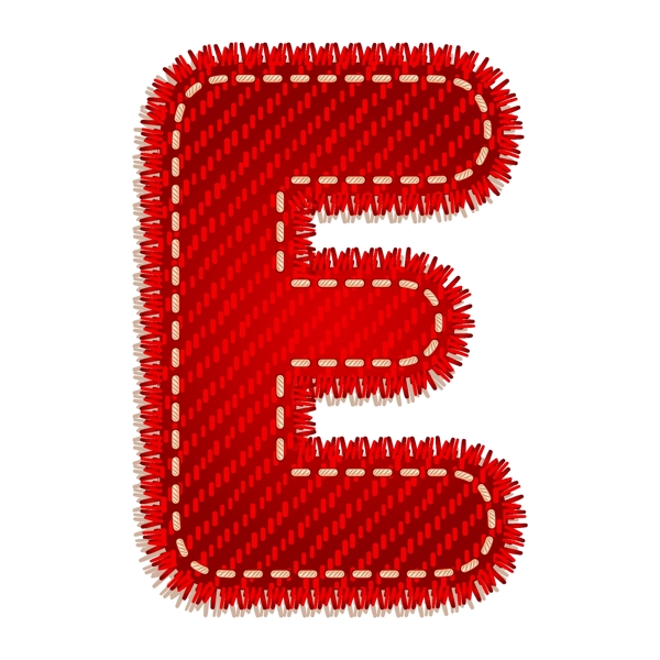 红色字母E