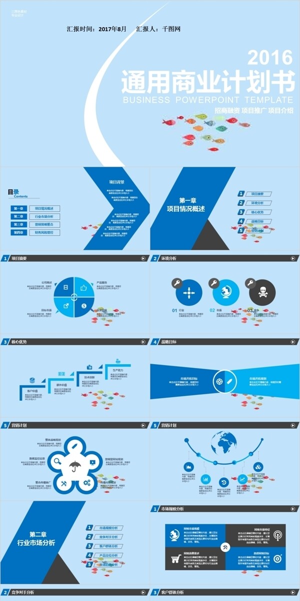 商业全通用计划书ppt模板