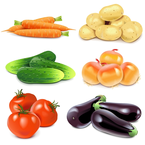 蔬菜水果矢量素材设计