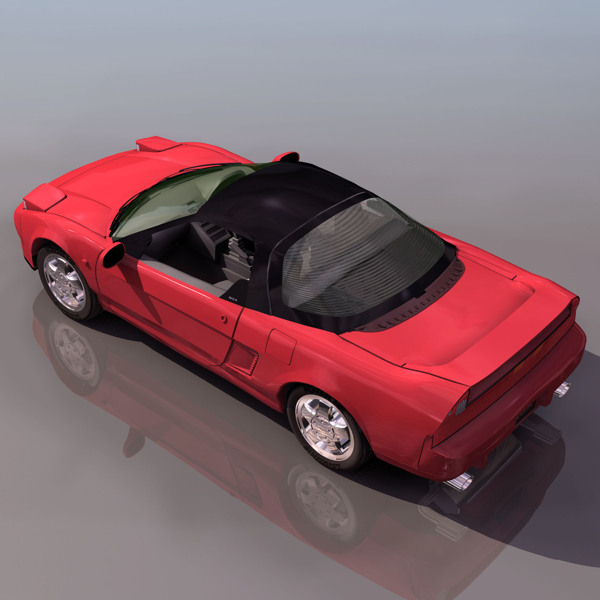 3D红色跑车模型