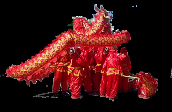 中国龙素材红色中国龙舞龙盘龙造