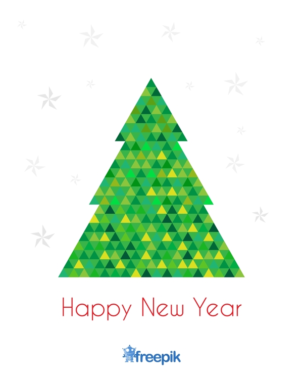 圣诞树圣诞树圣诞树绿色和黄色的三角形