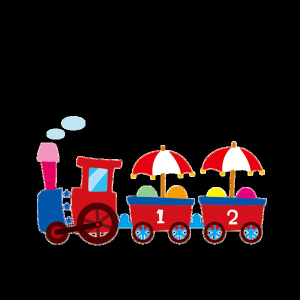 小火车玩具免抠PNG透明背景