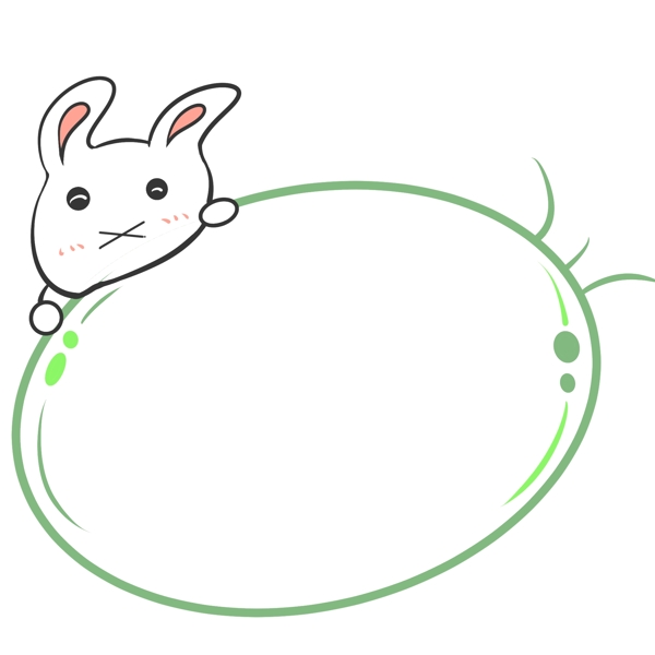 漂亮的兔子报框插画