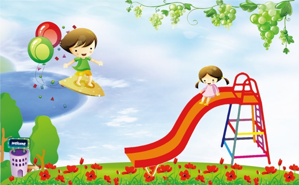 幼儿园卡通背景