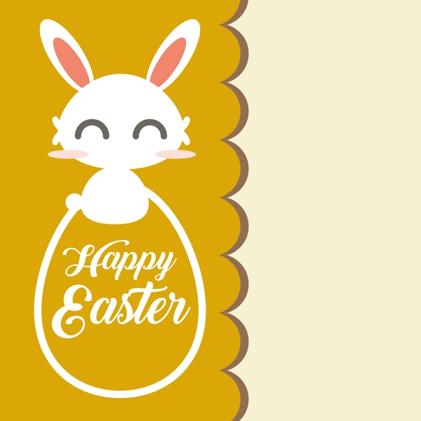 复活节可爱兔子装饰图案