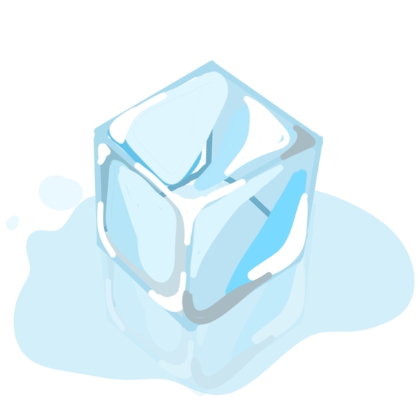 一块蓝色冰块插图