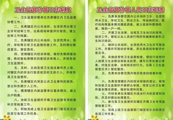 医院卫生监督协管工作制度职责图片