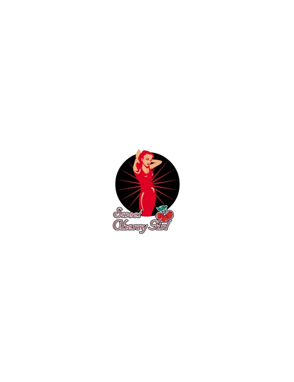 SweetCherryGirllogo设计欣赏SweetCherryGirl咖啡馆LOGO下载标志设计欣赏