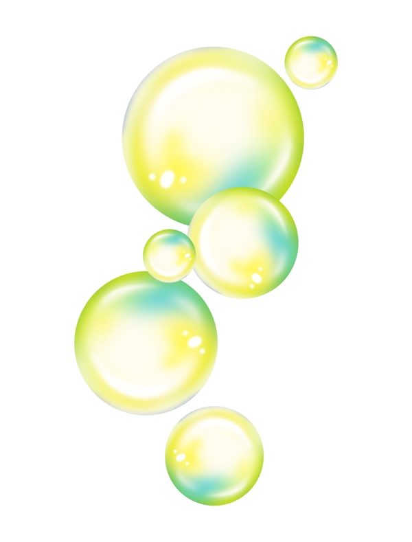 彩色气泡肥皂泡插画
