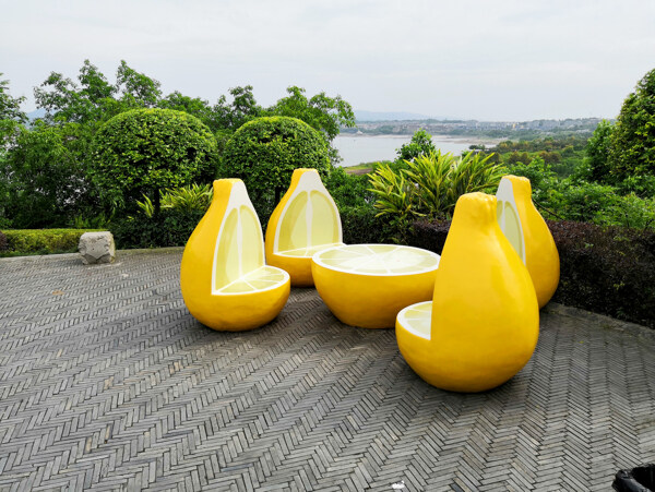 创意柠檬景观座椅