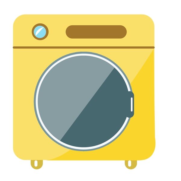黄色家电洗衣机