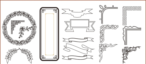 花纹花边角花边框