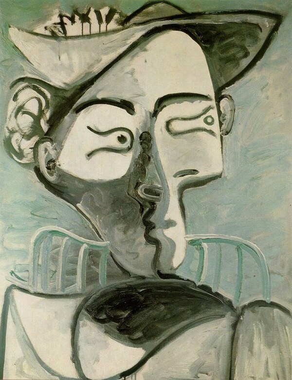 1962Femmeassiseauchapeau西班牙画家巴勃罗毕加索抽象油画人物人体油画装饰画