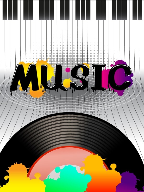 现代音乐海报设计矢量素材下载