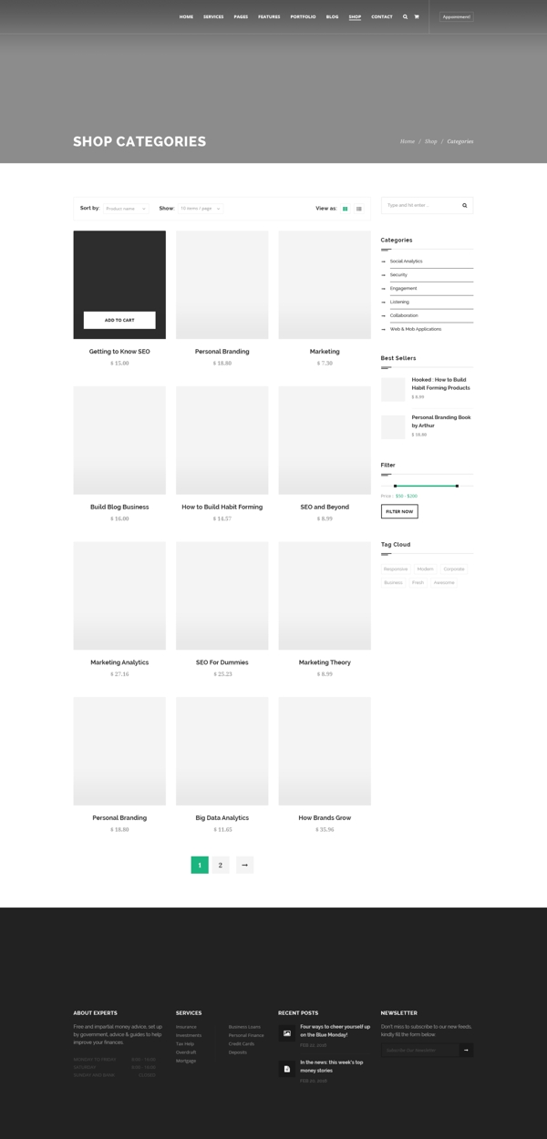 产品设计企业详情页PSD模板