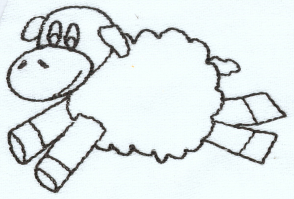绣花动物绵羊绵羊色彩免费素材