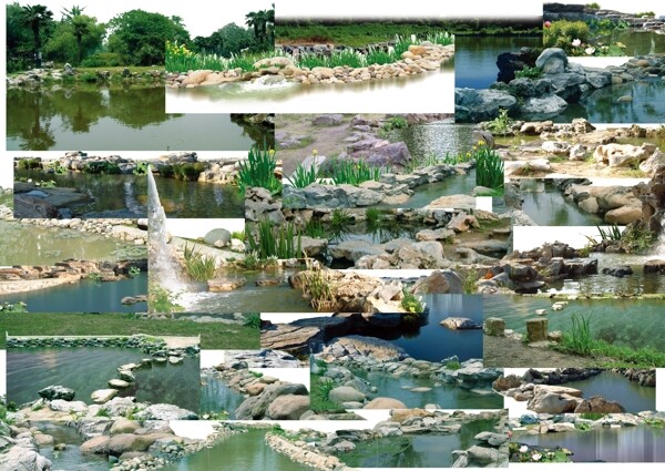 城市园林素材山水图片