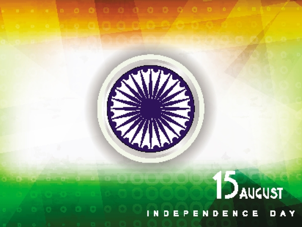 随着垃圾背景为共和国日和独立日印度的三色国旗矢量插画
