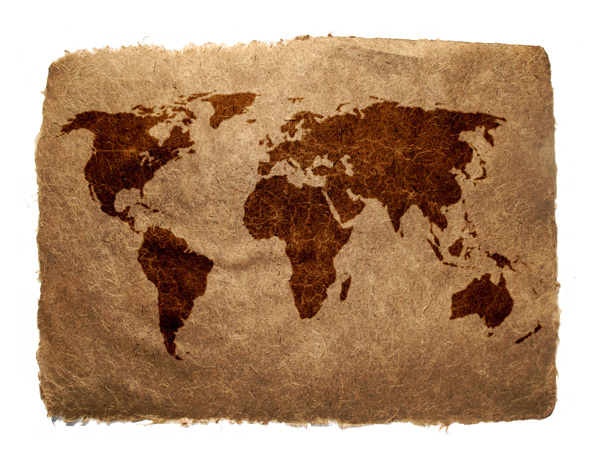 羊皮纸世界地图