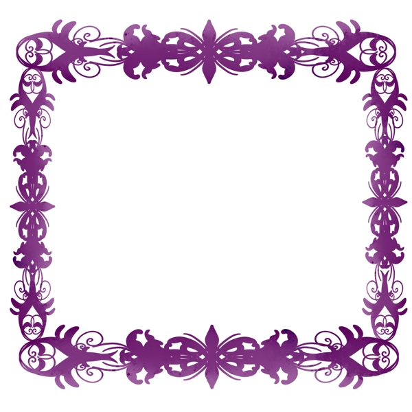 紫色欧式边框