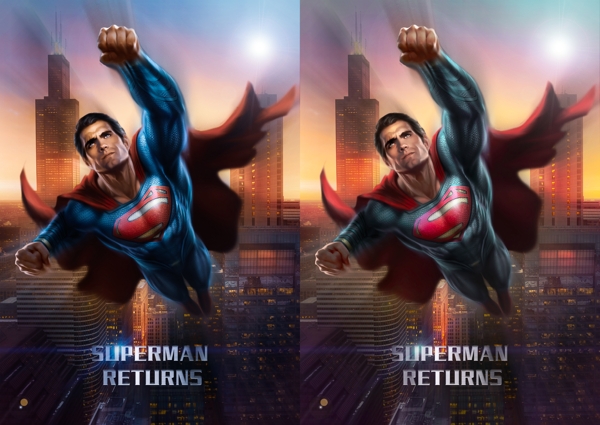 超人归来创意电影海报合成模板图