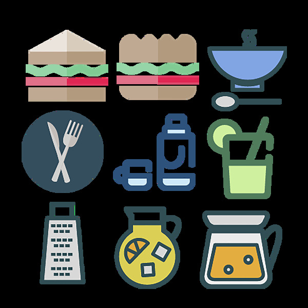食物饮品ICON图标标志图片