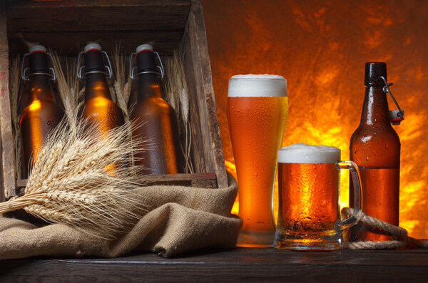 啤酒广告背景素材图片