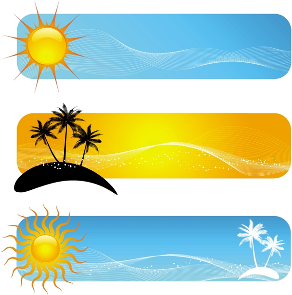 各种热带旗帜图案