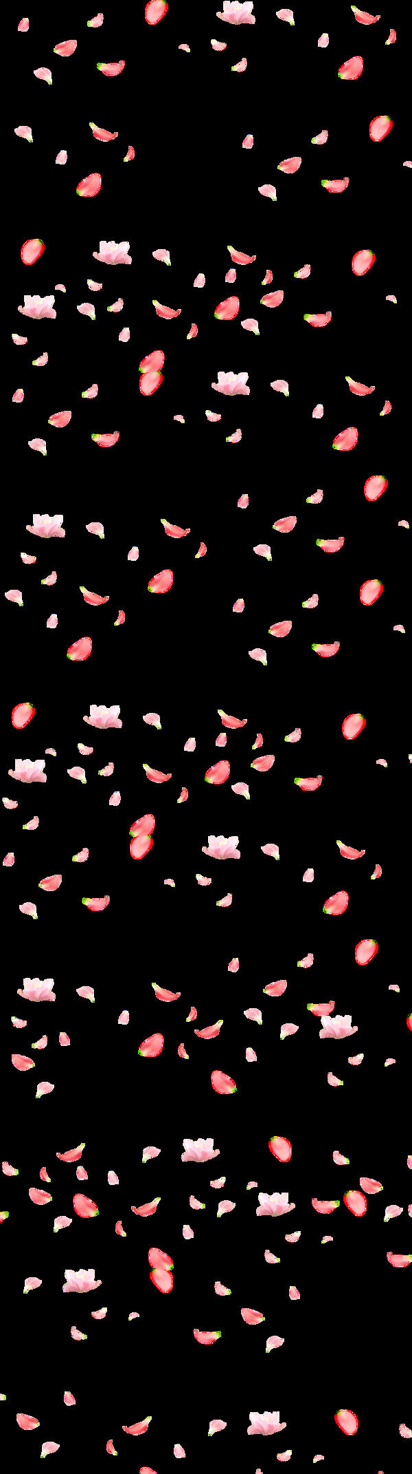 手绘花瓣漂浮元素