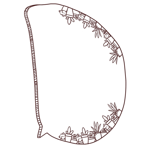 植物图案边框插图