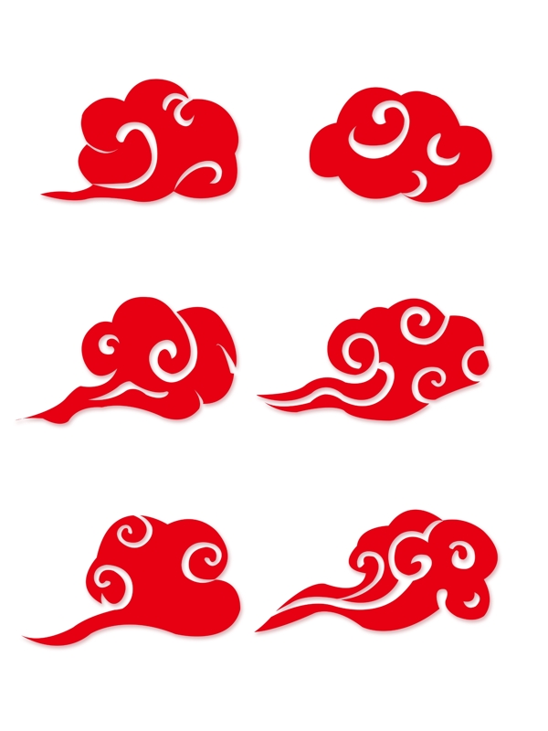 中国红传统祥云图案喜庆底纹古典花纹可商用