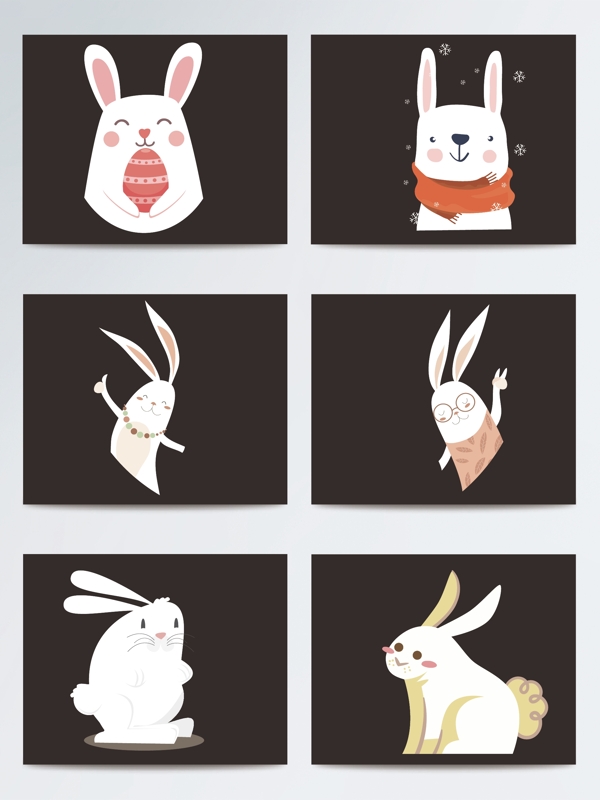 复活节可爱兔子素材