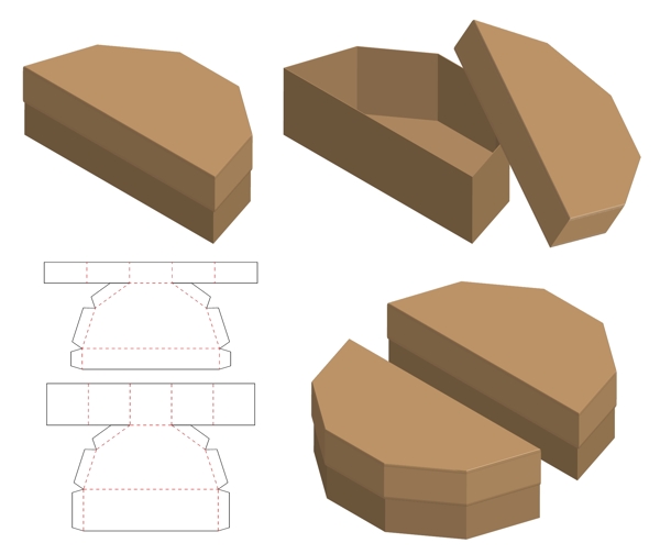 纸质包装盒刀模设计图