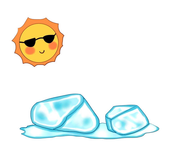 夏日太阳冰块