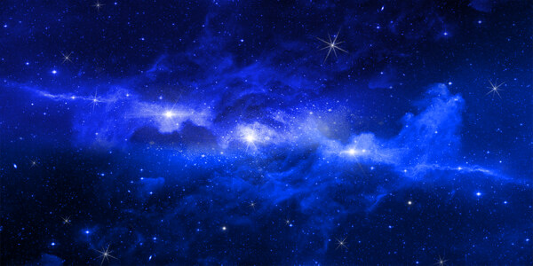 蓝色星空未来背景海报素材图片