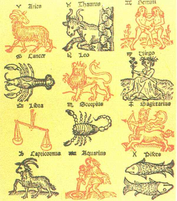 古欧洲十二星座神话画册