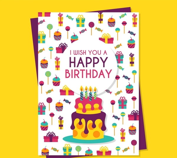 生日蛋糕祝福卡图片