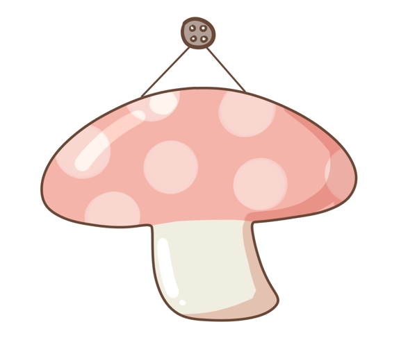 卡通蘑菇边框插画