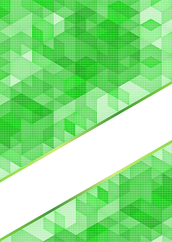 绿色立方体和白条背景