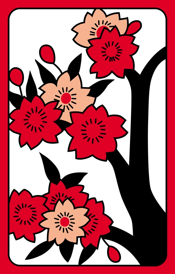 卡通花卉树木装饰