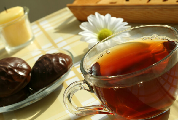 巧克力与红茶图片