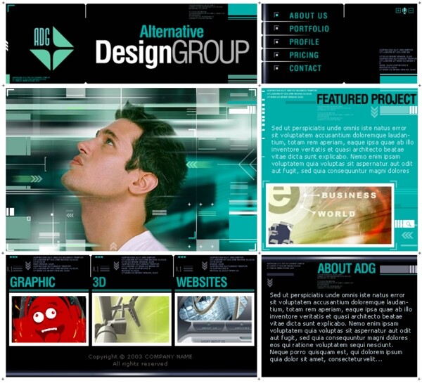 欧美设计团队网页模板